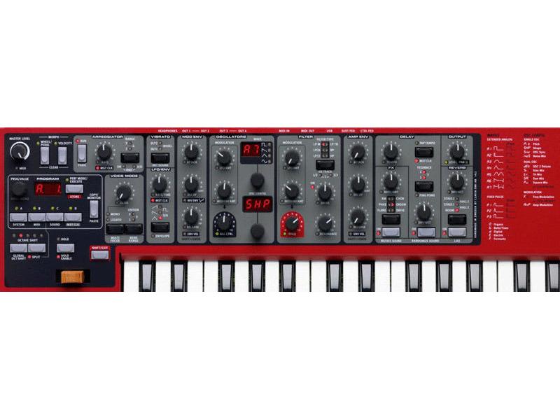 Clavia Nord Synthesizer Lead A1, Analog Modeling Synth Analog Modelling Synthesizer mit 49 anschlagsdynamischen Tasten
