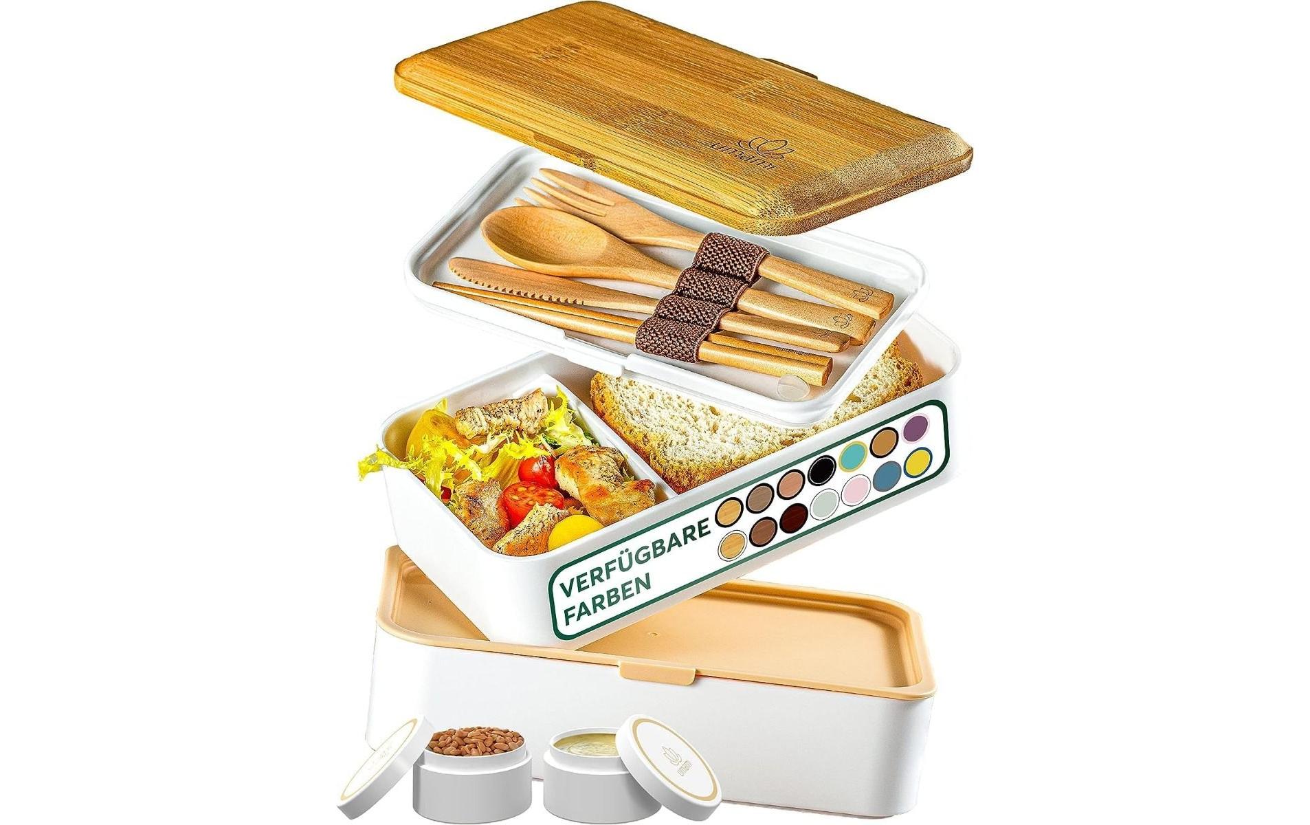 Lunchbox Original L White und BambooPraktische und nachhaltige Lunchbox