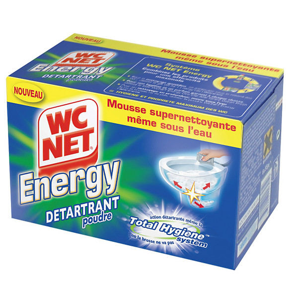 Poudre détartrante WC super nettoyant WC Net Energy boîte de 6 sachets