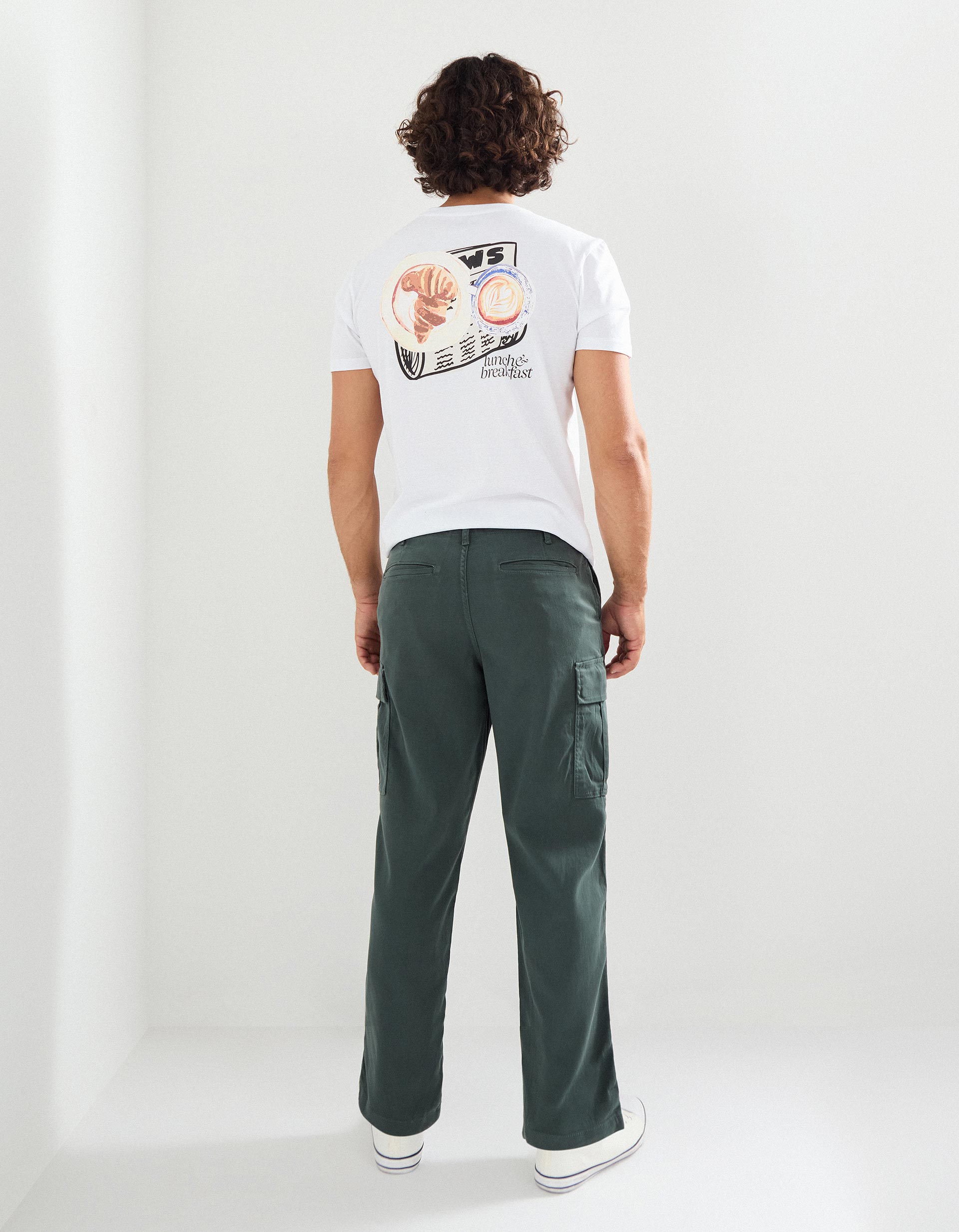 Calças Cargo, Homem, Verde