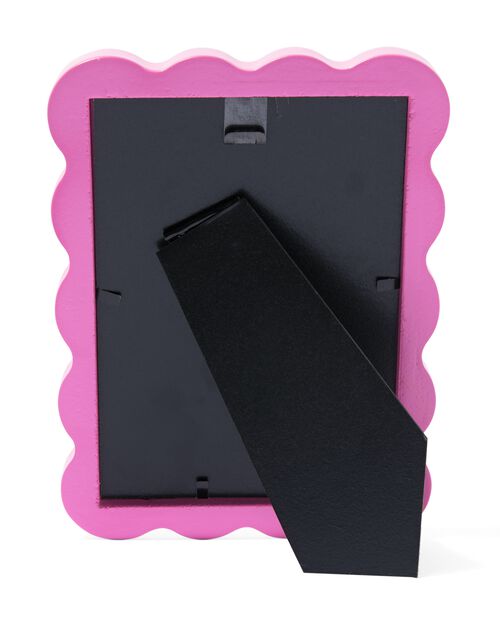 cadre photo 10x15 bois vagues rose