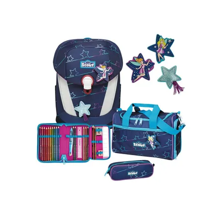 Scout Schulranzen-Set Sunny II Blue Star mit Sporttasche, 4-teilig