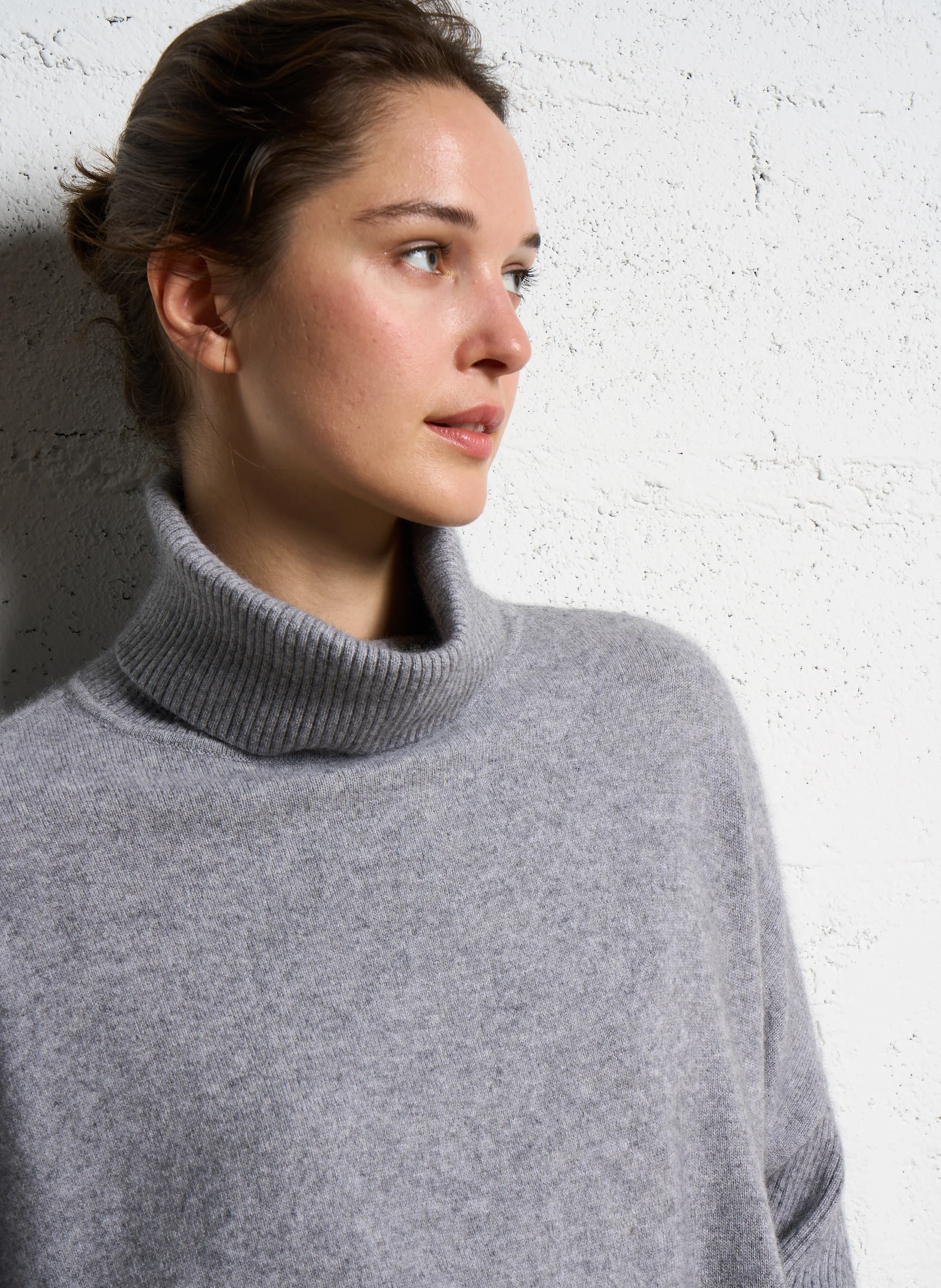 SCRIBE - Col roulé en laine mélangée| Gris