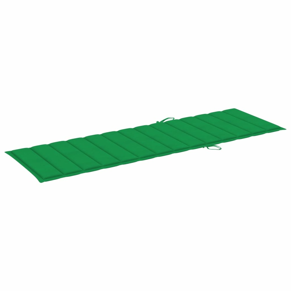 Transat chaise longue bain de soleil lit de jardin terrasse meuble d'extérieur double et coussins vert bois de pin imprégné 0