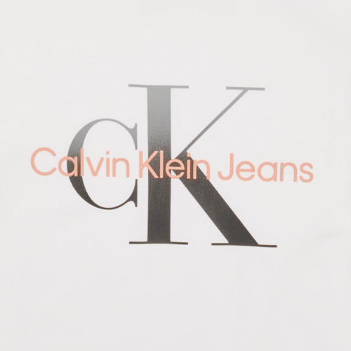 Calvin Klein Jeans - GRADIENT MONOGRAM T-SHIRT - Blanc