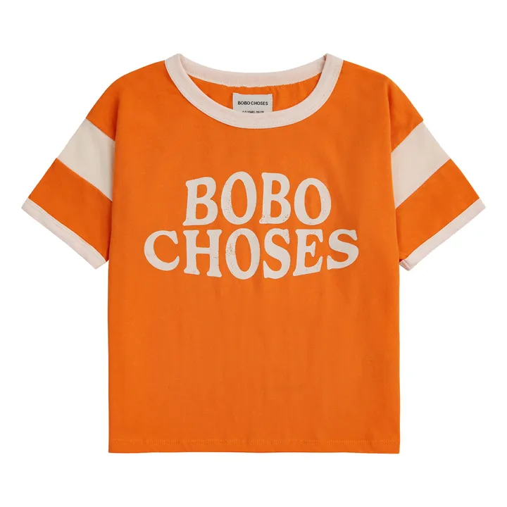Bobo Choses T-Shirt Coton Bio Bicolore | Orange