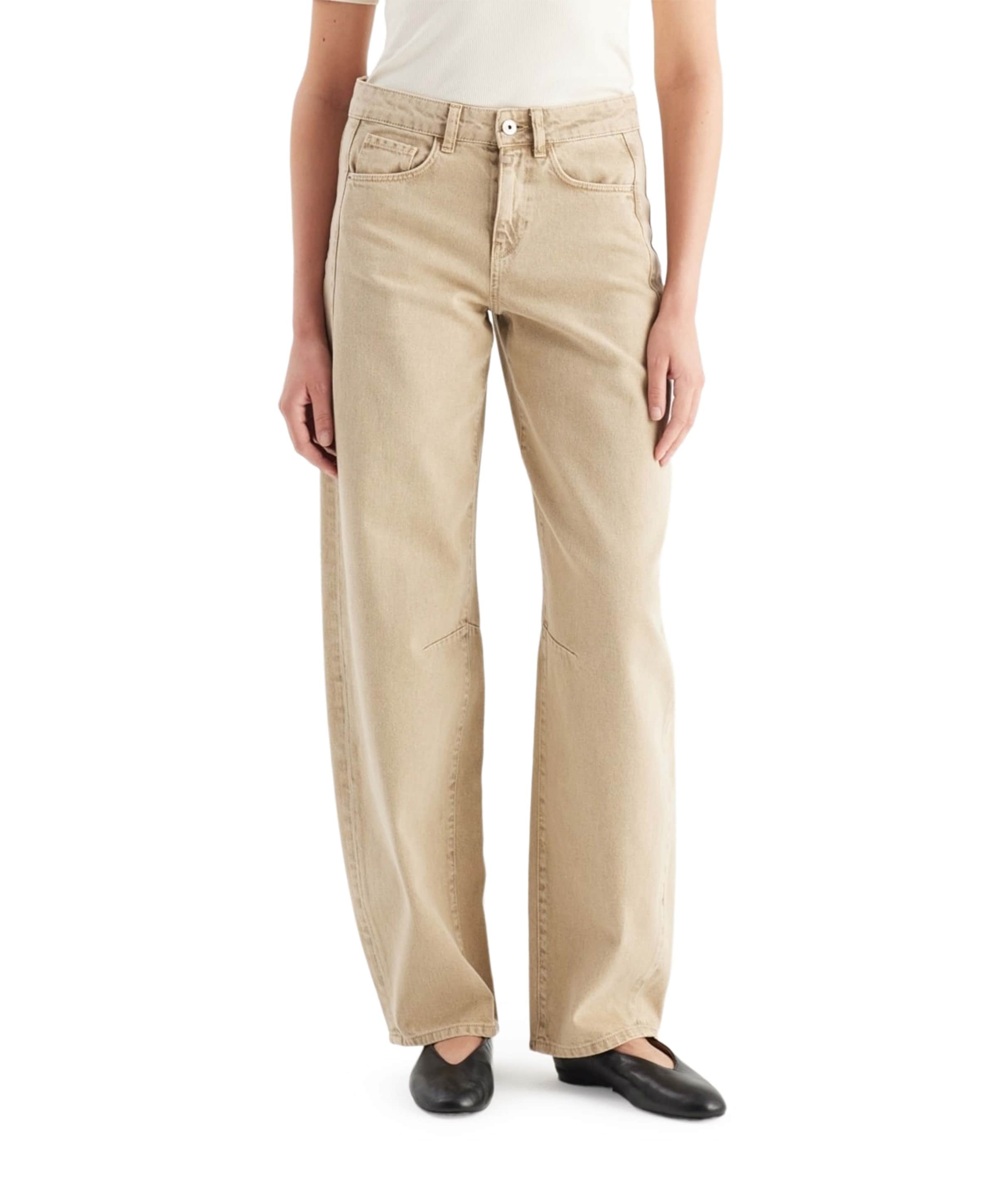Cup of Joe Denim mid waist balloon jeans dames jeans beige