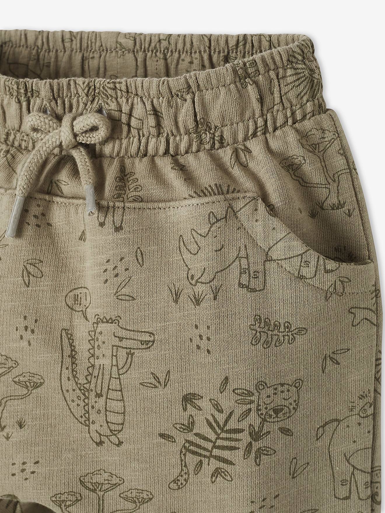 Calças de fleece cinza claro mesclado para bebê menino