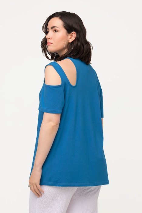 T-Shirt, Cut-Outs, Rundhalsausschnitt, Halbarm