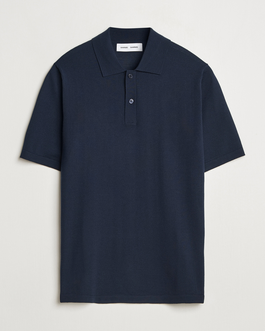 Samsøe Samsøe Sarown Knitted Polo Salute Navy