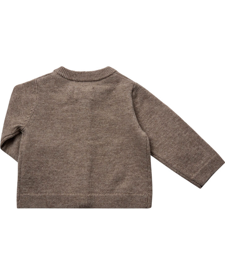 Magasin du Nord Collection Strikka RWS wool & cashmere baby cardigan Sand melange