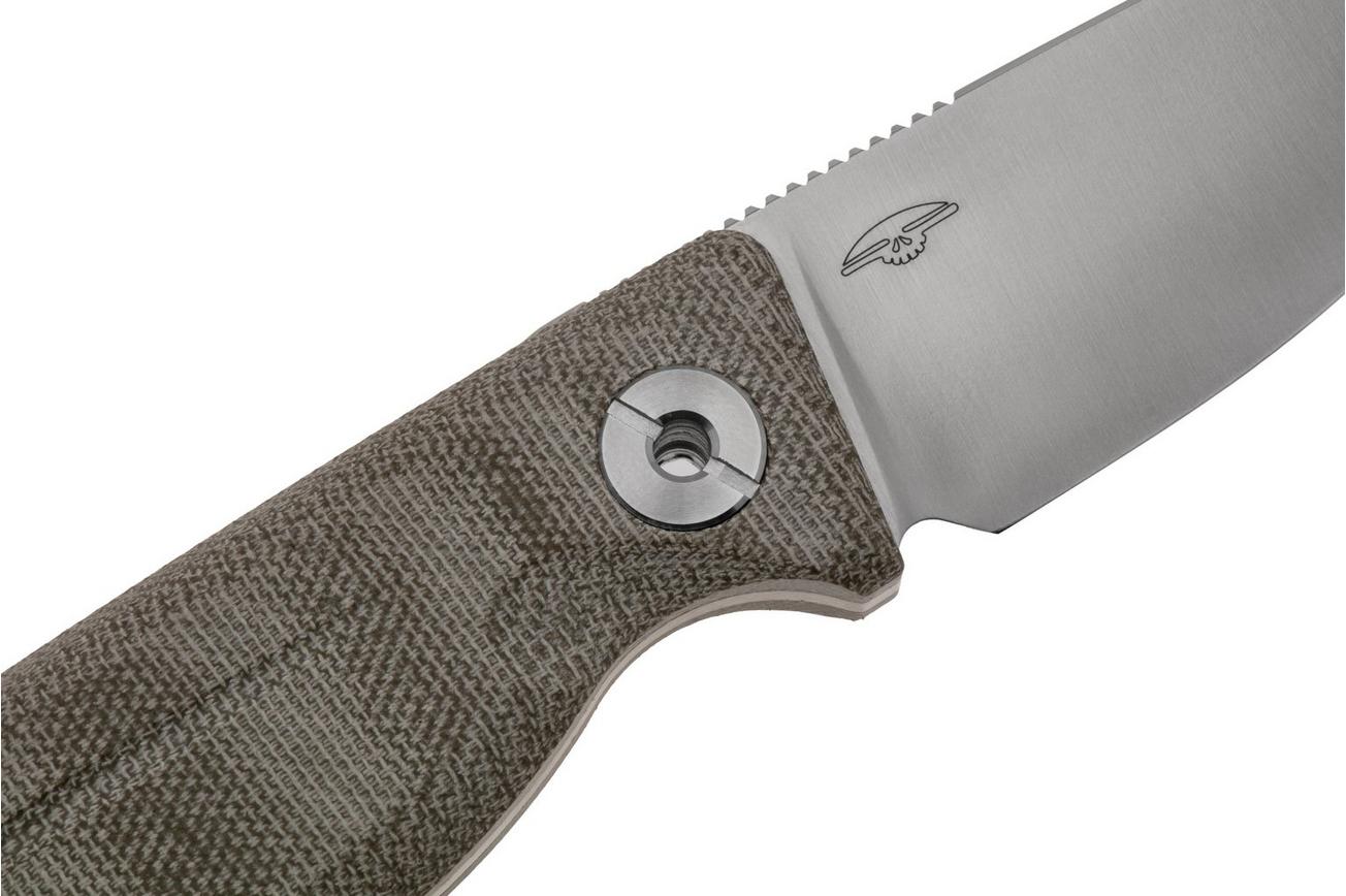 Real Steel CVX-80 3563 OD-Green Micarta bushcraftmes, Poltergeist design