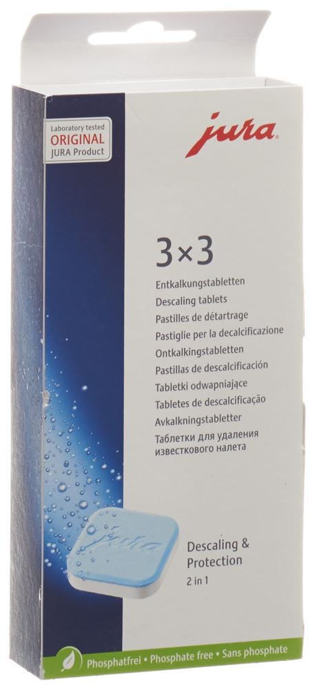 JURA Entkalkungstabletten<br>1 Stück, Tablette, Packung für 3 Entkalkungen