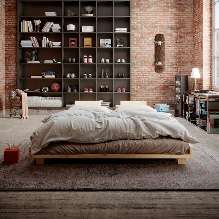 Karup Design - Social Bett, 140 x 200 cm, Kiefer klar