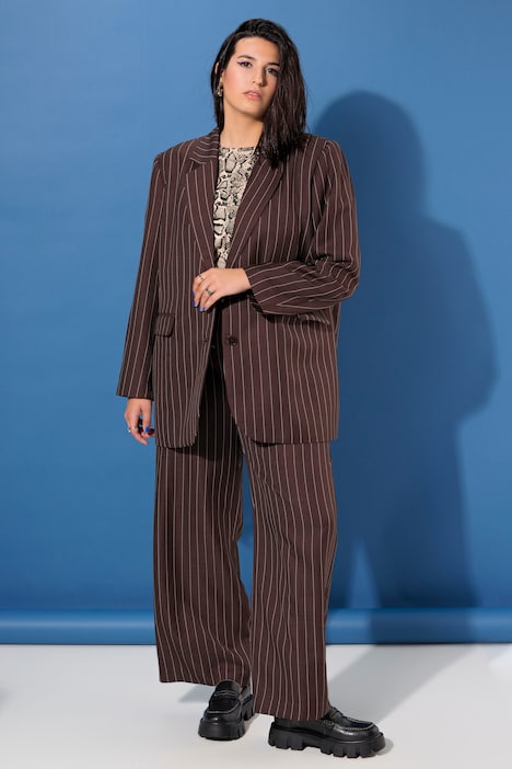 Blazer, oversized, Nadelstreifen, Schimmer