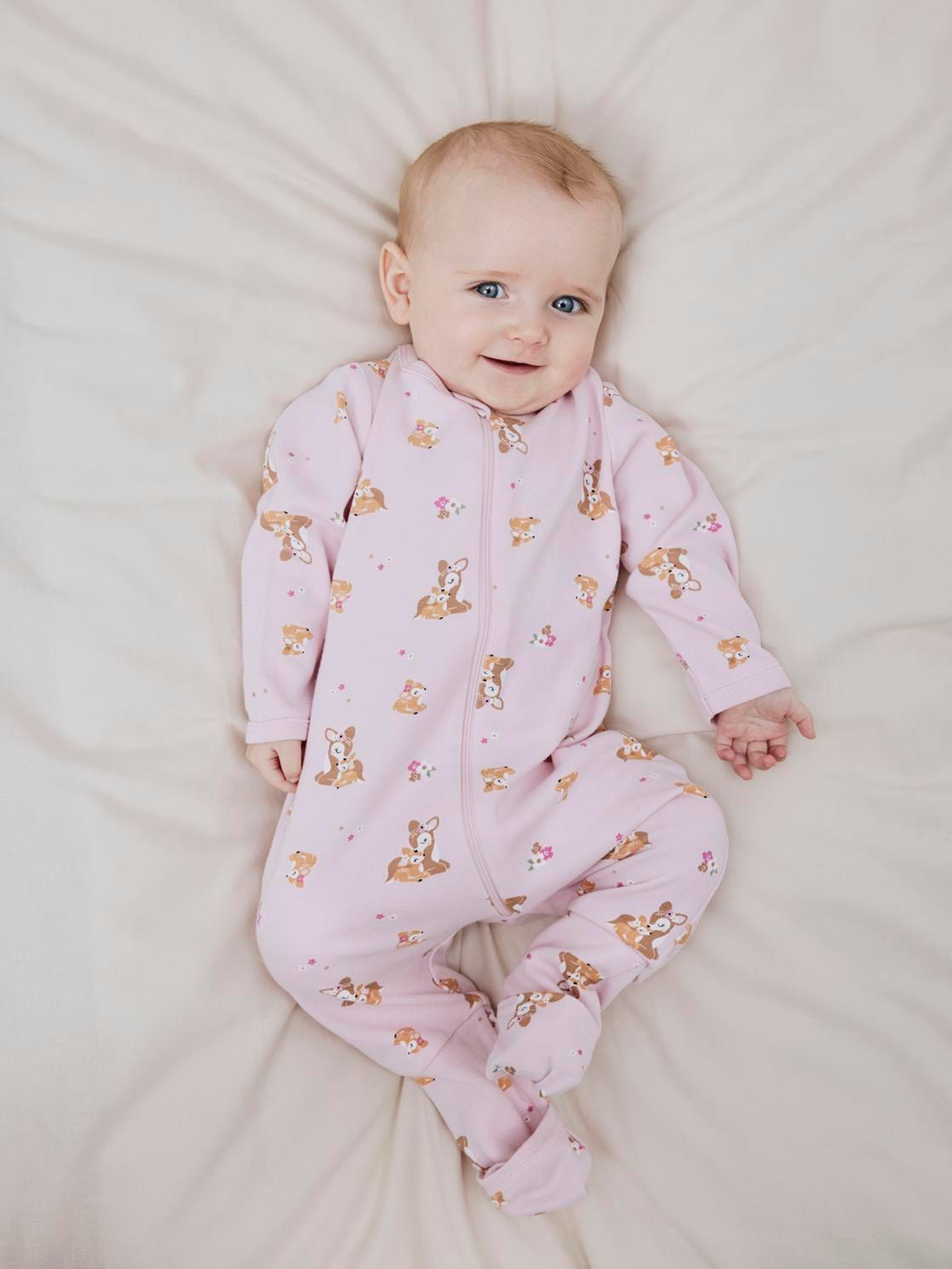 Nightsuit 2 Pack Zip Rose Deer