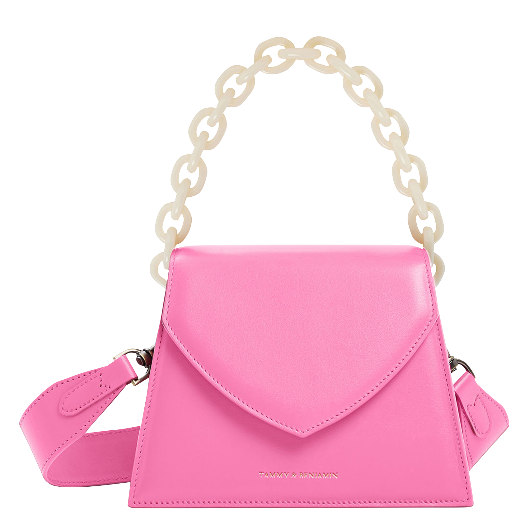 GABRIELLE - Sac bandoulière en cuir de vachette| Rose