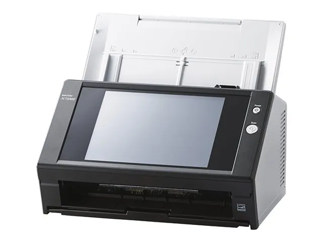 Ricoh Image Scanner N7100E - Dokumentscanner - Dual CIS - Duplex - 216 x 355.6 mm - 600 dpi x 600 dpi - op til 25 ppm (mono) / op til 25 ppm (farve) - ADF (50 ark) - op til 4000 scanninger pr. dag - Gigabit LAN