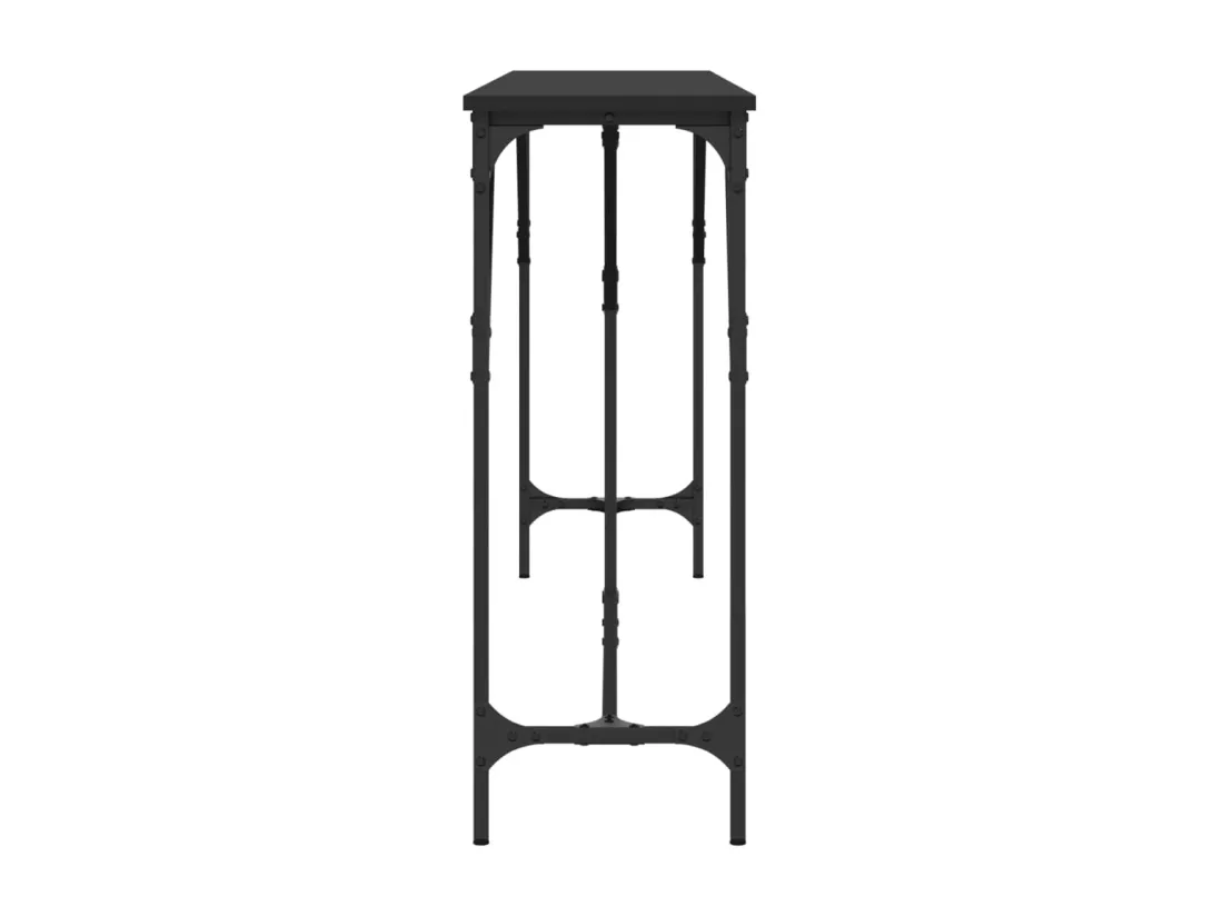 Table console noir 200x29x75 cm bois d'ingénierie