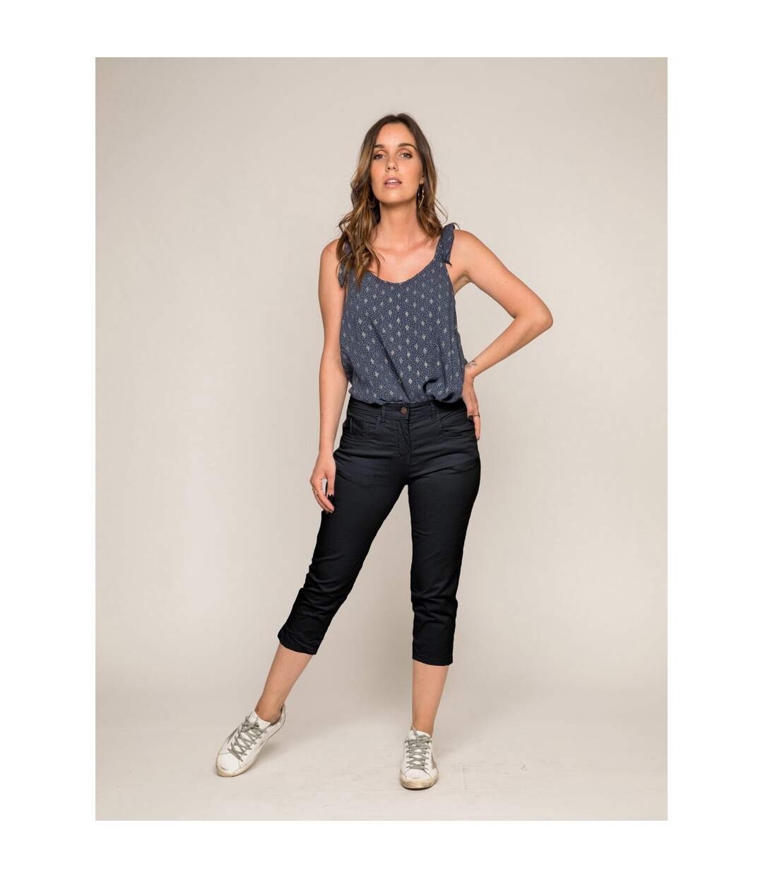 Pantacourt slim en coton stretch XETRA