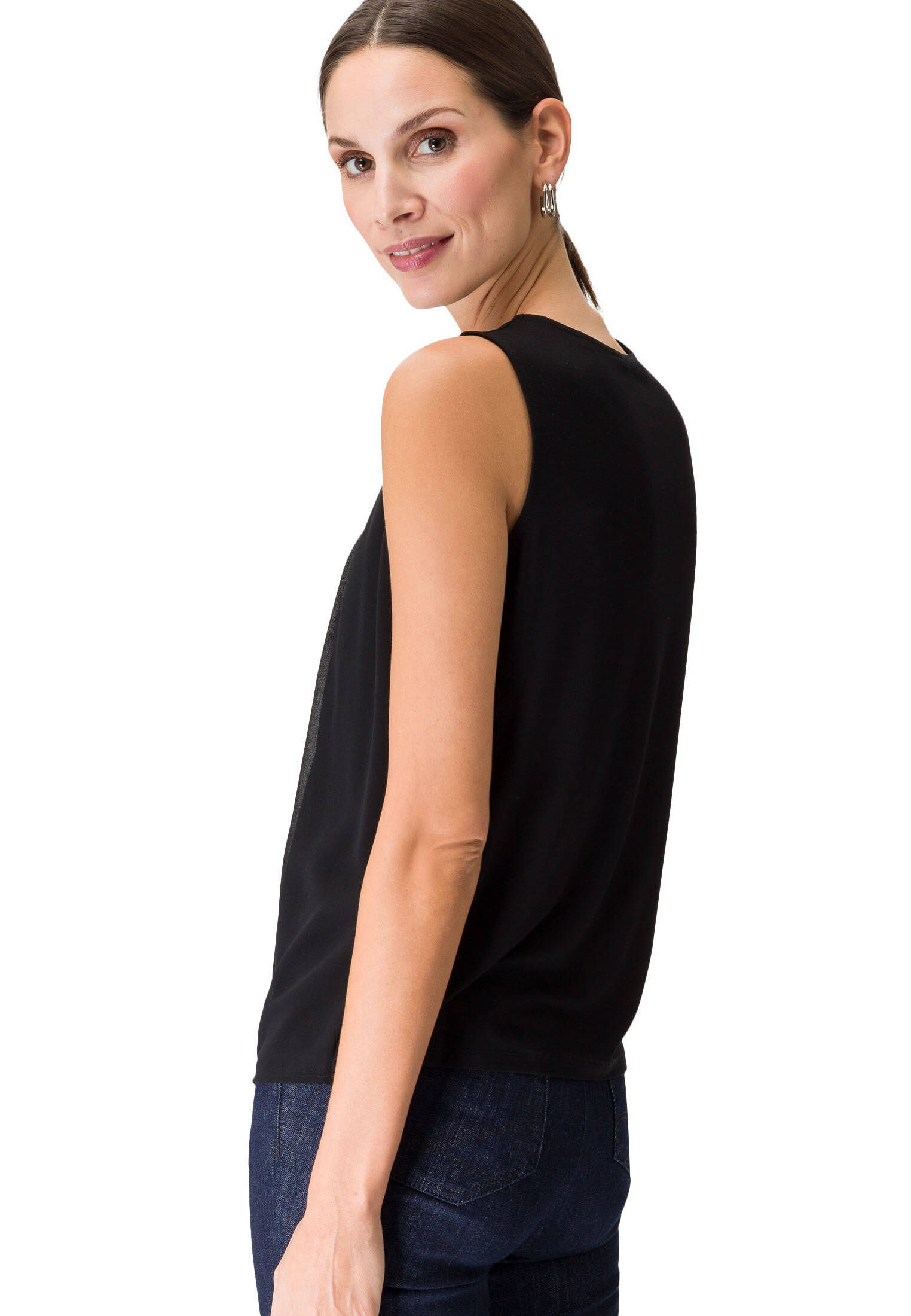 zero| Damen Blusentop mit Falten