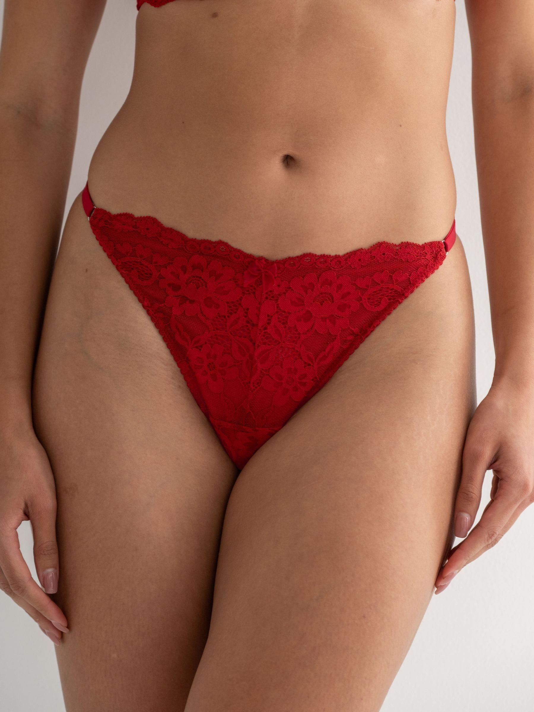 Rood - Pour Moi Fleur Cheeky V-Shaped Knickers