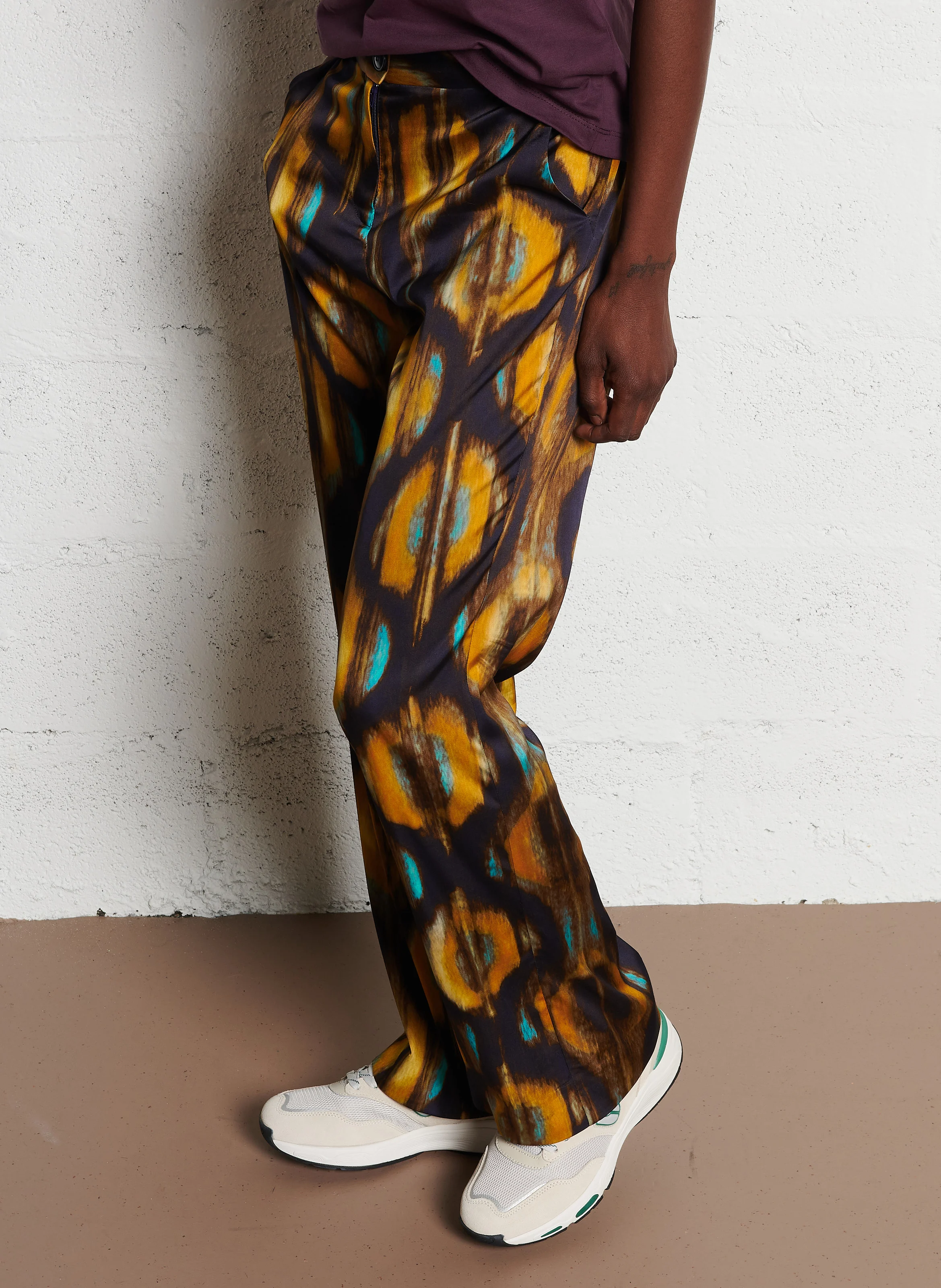 SAMA - Pantalon droit imprimé | Bleu