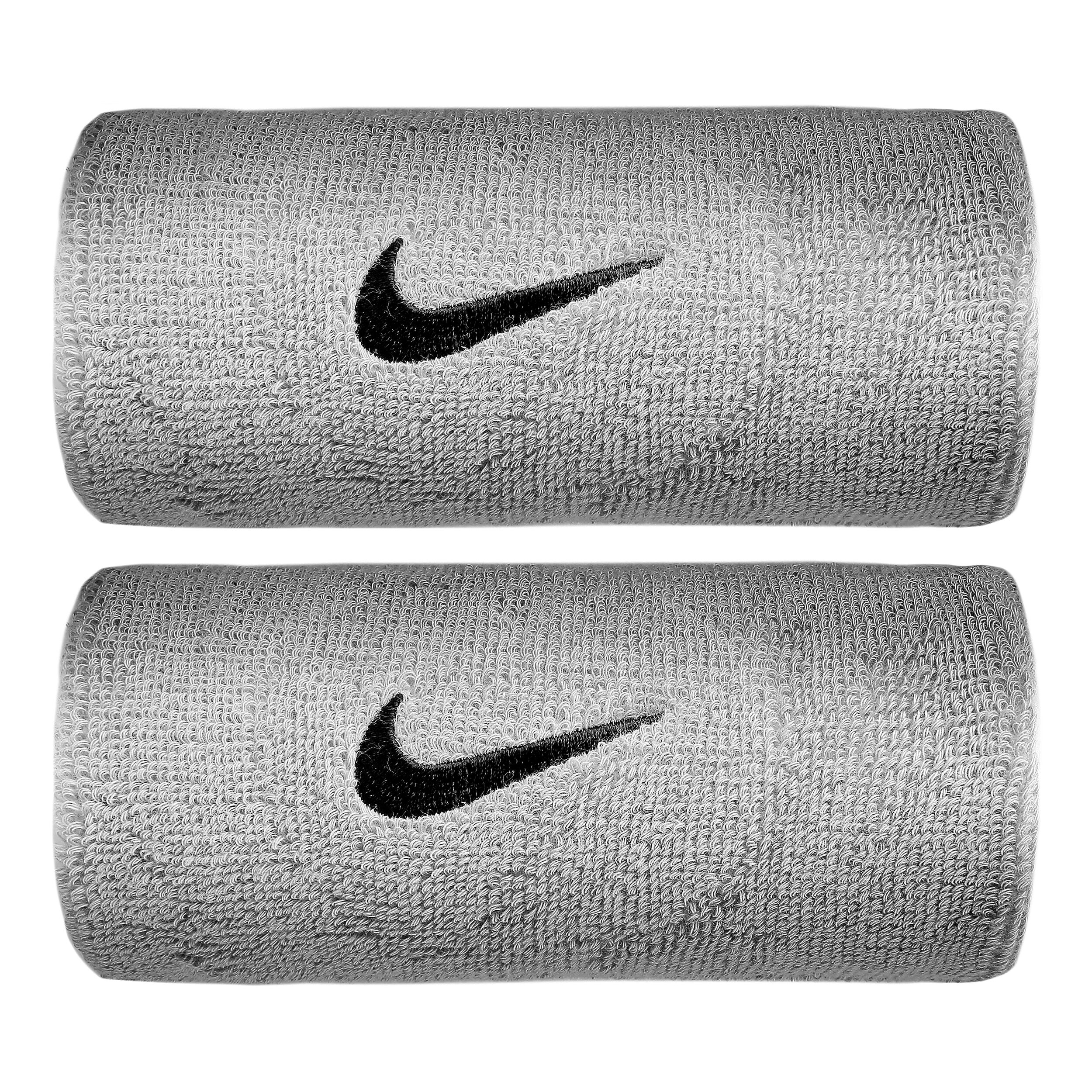 Nike Swoosh Doublewide Poignet Pack De 2 Unités - Gris Clair , Noir
