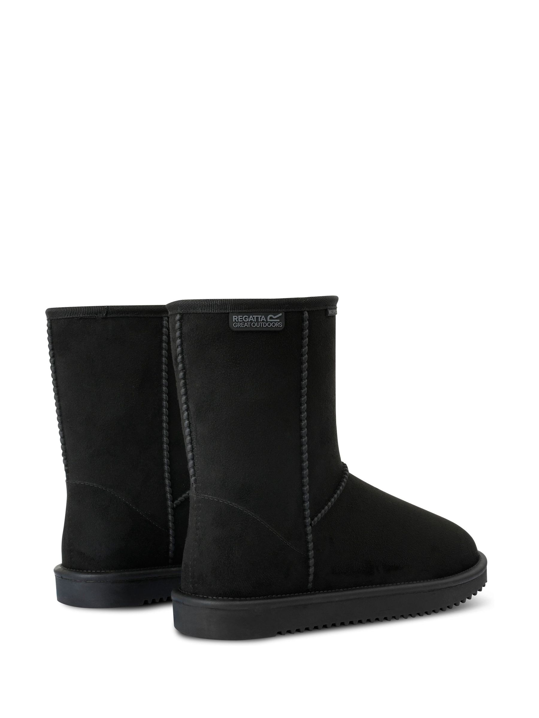 Zwart - Regatta Risley Behaaglijke halflange waterdichte Boots met voering van imitatiebont
