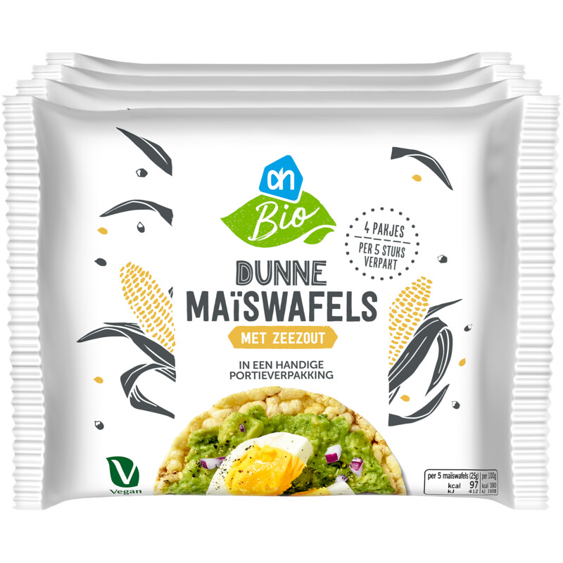 AH Biologisch Dunne maïswafels met zeezout