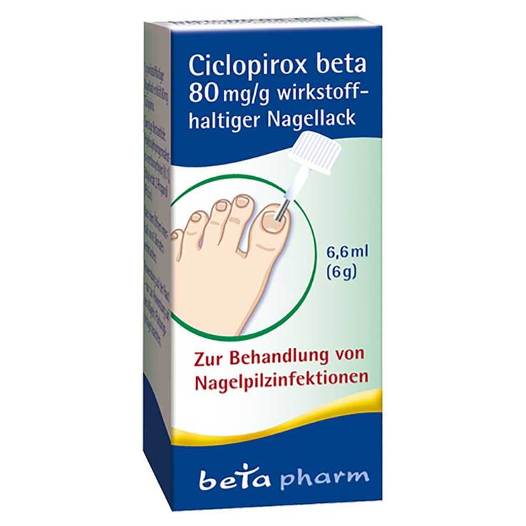 Ciclopirox beta 80 mg/g wirkstoffhaltiger Nagellack, 6.6 ml