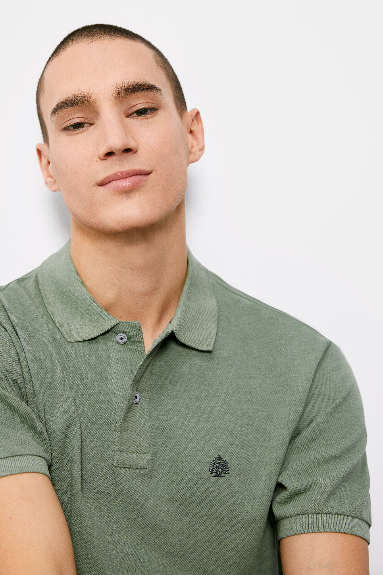 Polo piqué cor - verde