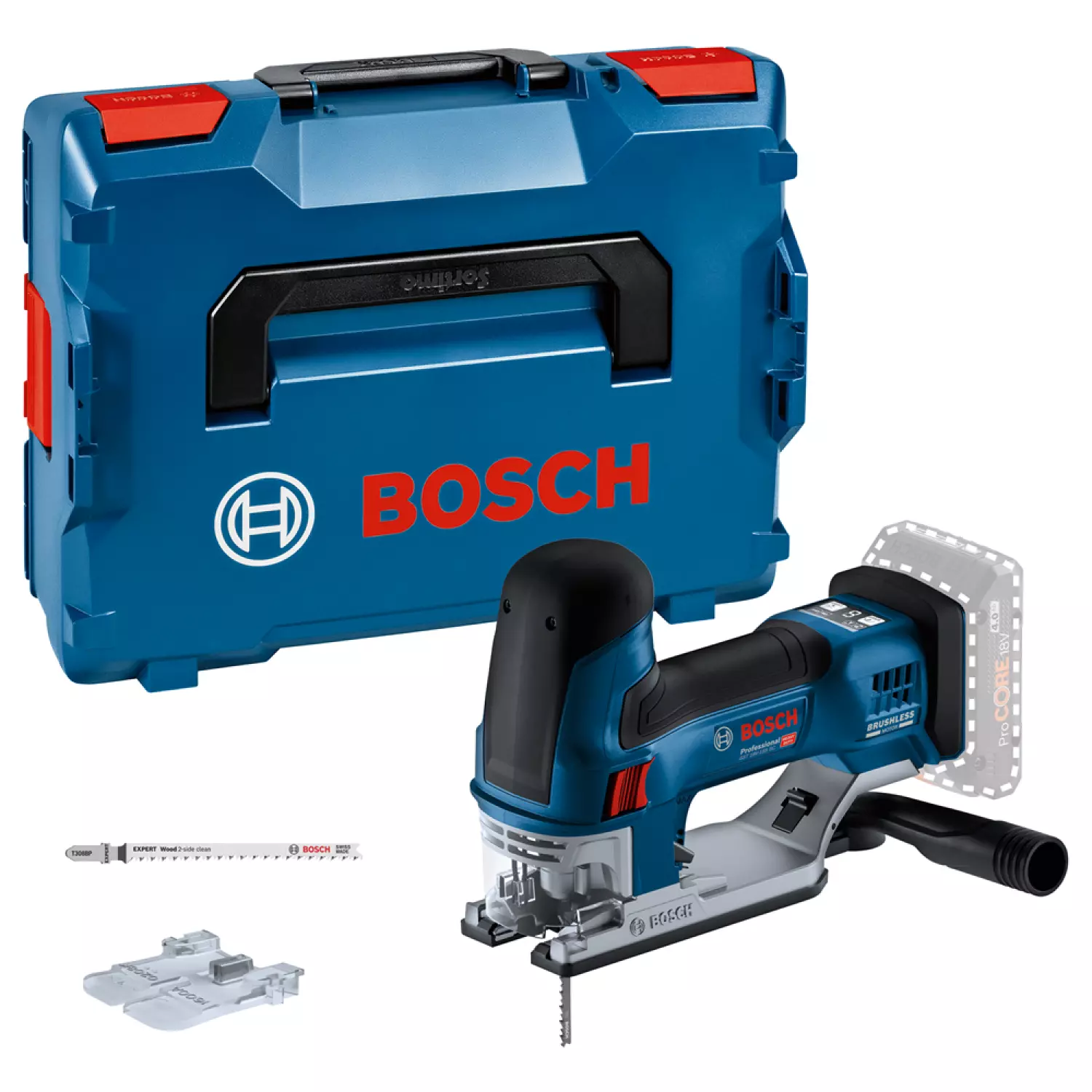 Bosch GST 18V-155 SC 18V Li-ion Accu decoupeerzaag body in L-Boxx - 360° grip - 3800 tpm