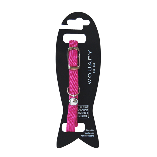 Collier elastic fushia pour chat