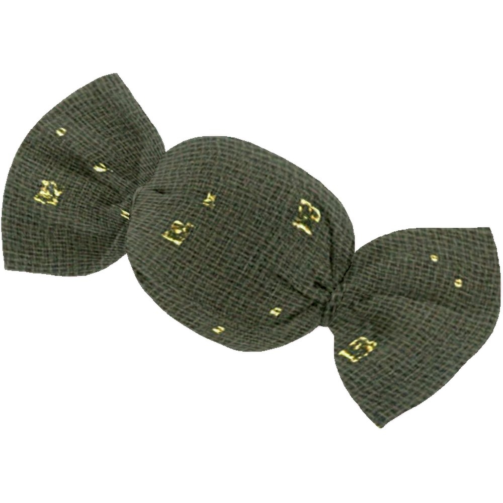 Petite Barrette Mini Bonbon Gaze Pois Or Kaki