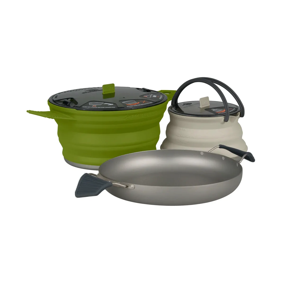 Sea To Summit X-Set32 3 Pc Charcoal Pan/Olive Pot/Sand Kettle