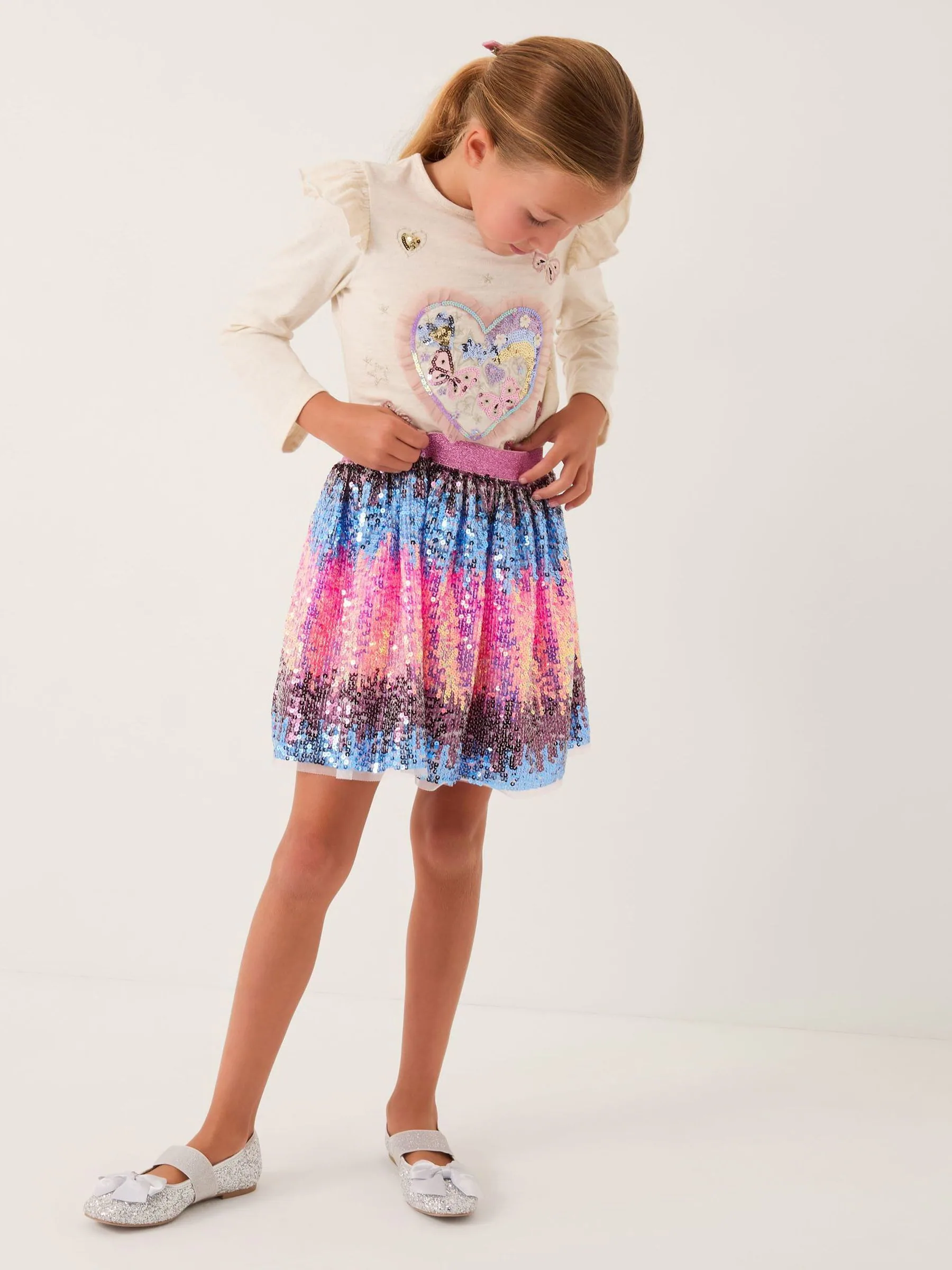 Monsoon Ombré Sequin Skirt