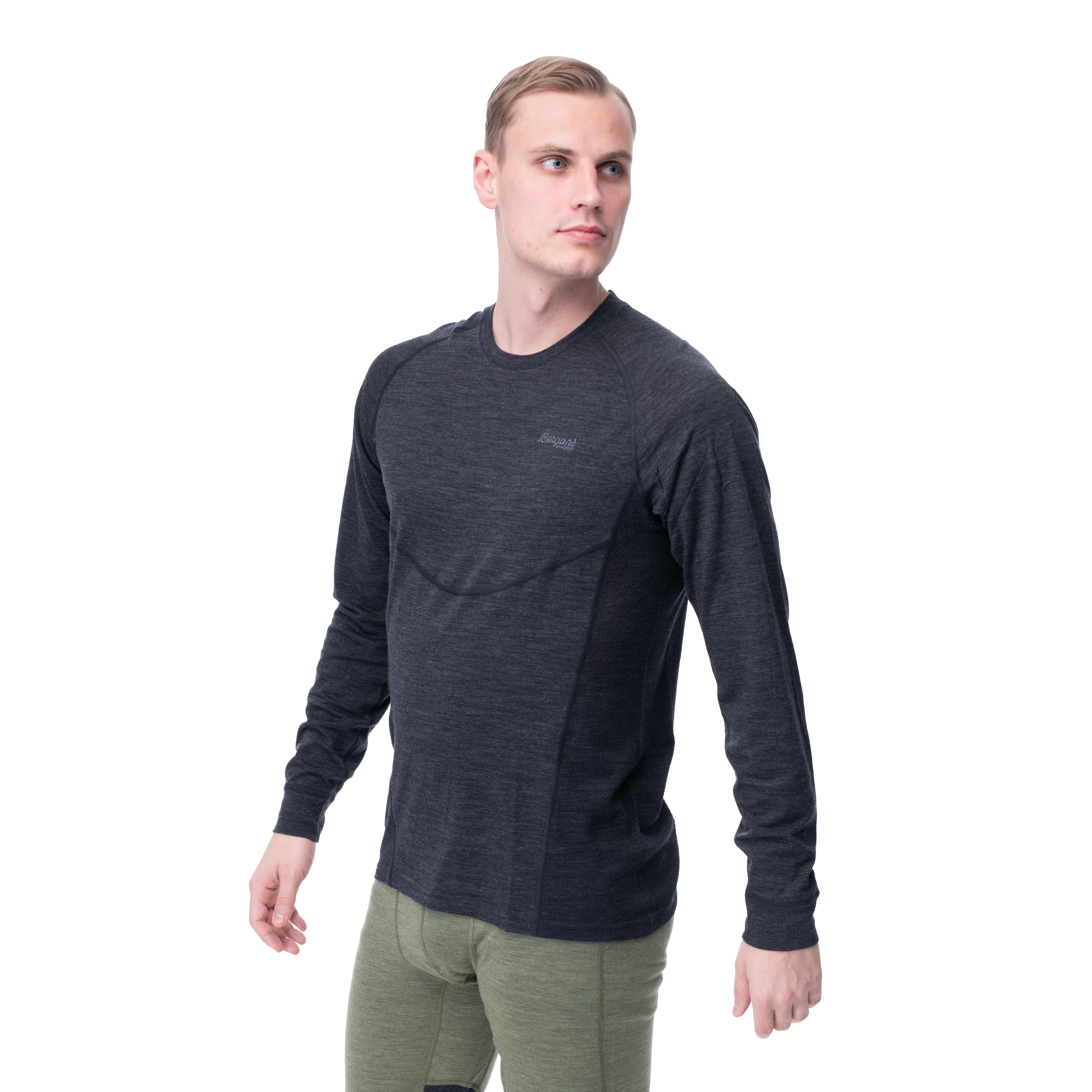 Inner:Light Long Sleeve Solid Charcoal