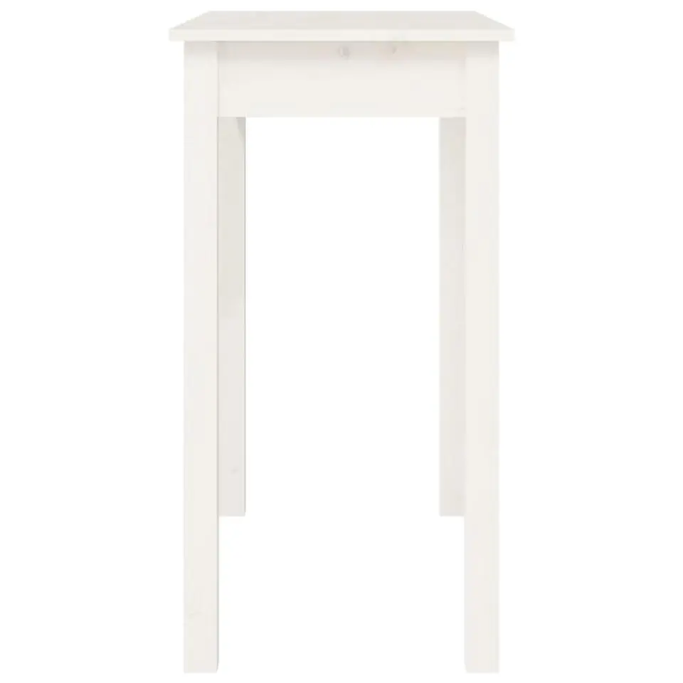 vidaXL - Wandtafel - Wit - Massief grenenhout - 80x40x75 cm