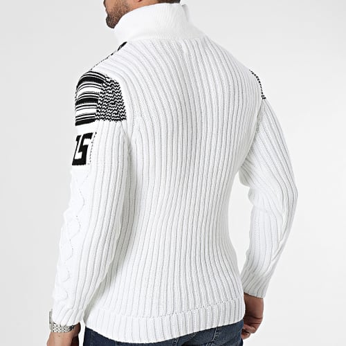 Pull Col Amplified Blanc