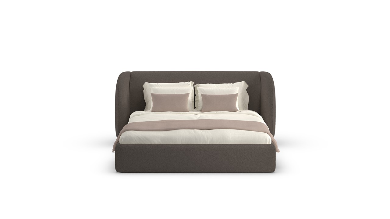 Bed Cove - Wool look dark grey