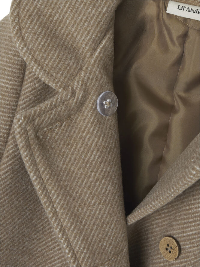 Lil' Atelier NMFNALINA LONG JACKET LIL Travertine/melange