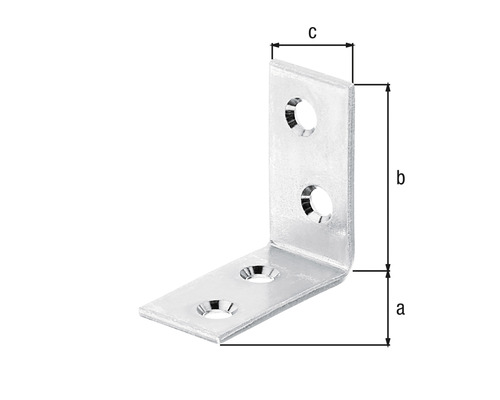 Stoelbeugel 40x40x20 mm sendzimir verzinkt 1 stuk