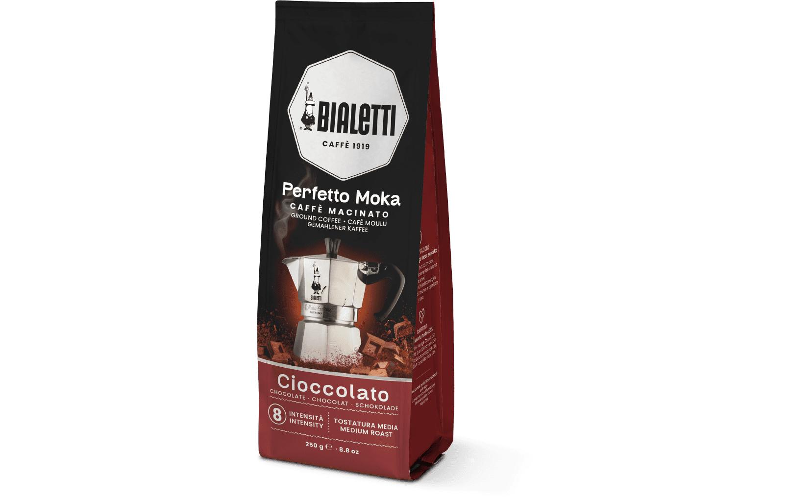 Kaffee gemahlen Perfetto Moka Cioccolato 250 gGerösteter und gemahlener Kaffee mit Kakaoextrakt
