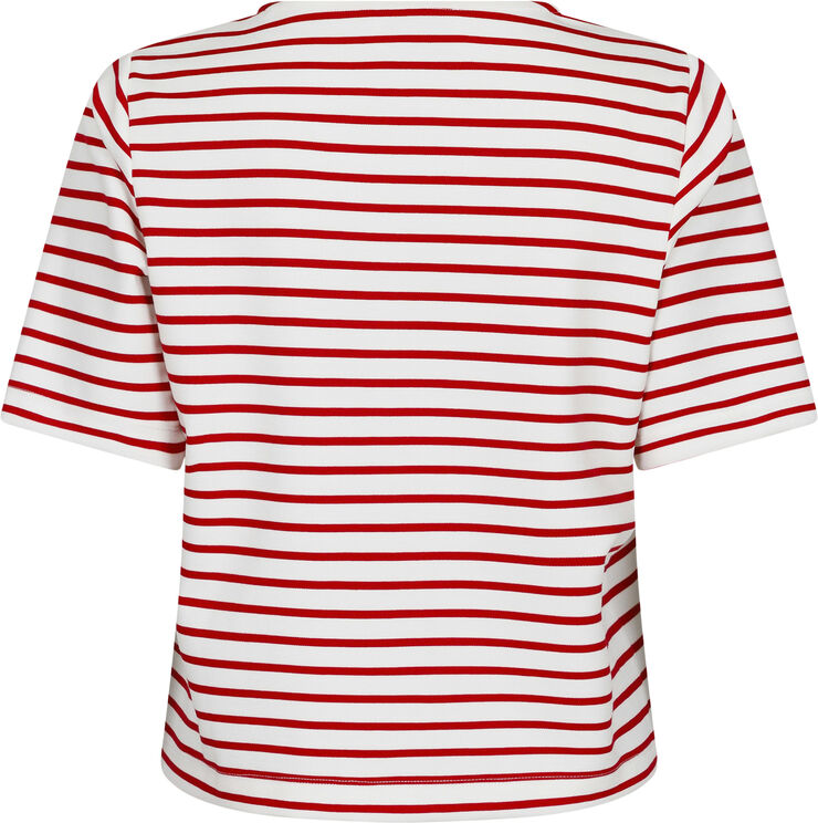 Neo Noir Soanie Stripe Tee Red