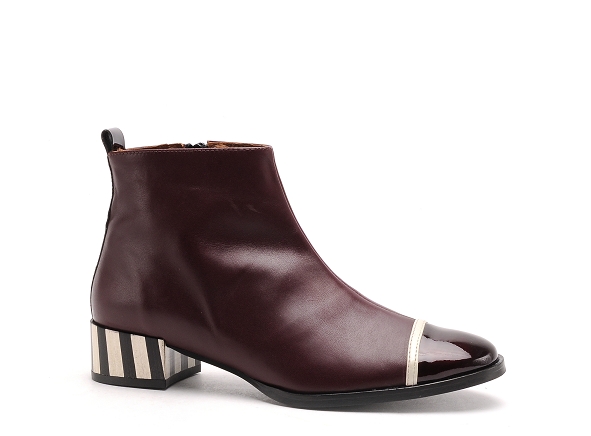 Nemonic boots bottine talons femme 2174 bordeaux