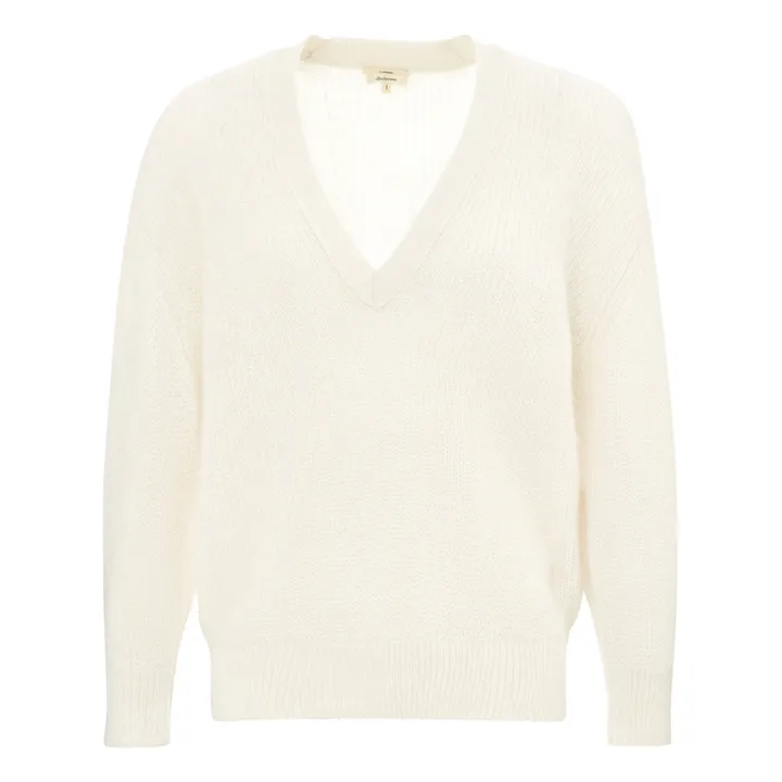 Bellerose Pull Usev Mohair et Coton Bio - Collection Femme  | Ecru