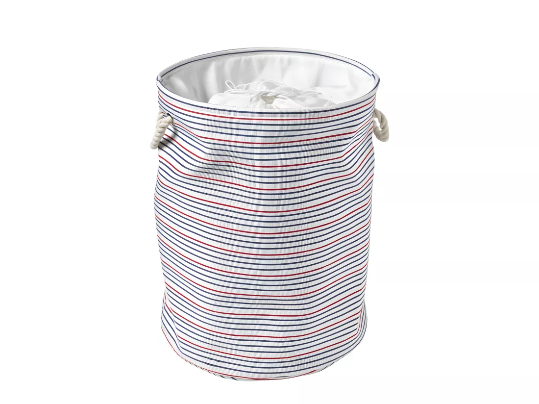 Panier à linge pliable rayé en polycoton MAGELLAN