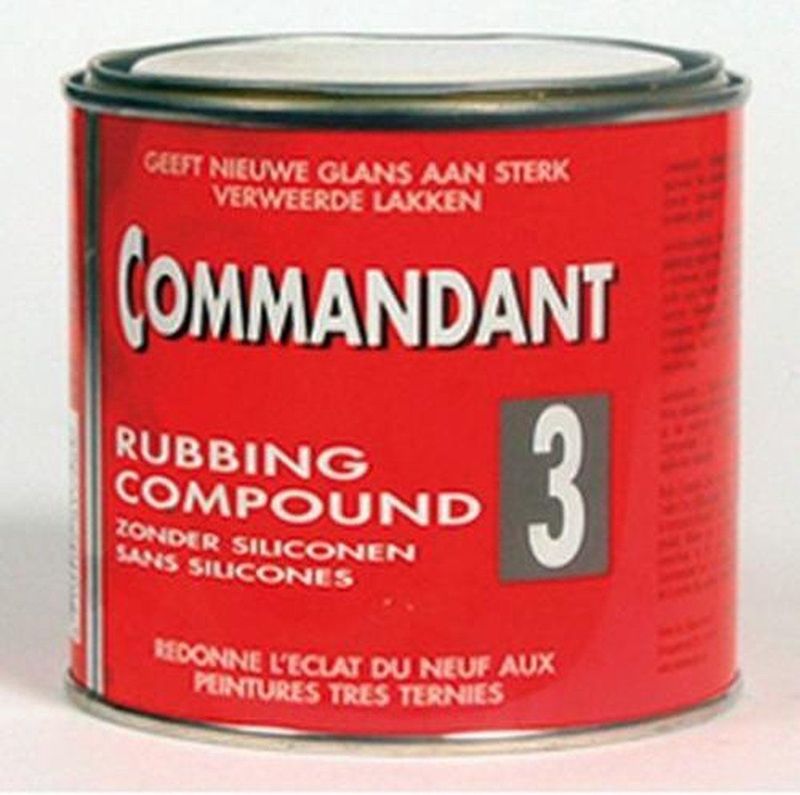Commandant - 3 Poetsmiddel - Grof - Polijstmiddel - Voor Sterk Beschadigde Autolak