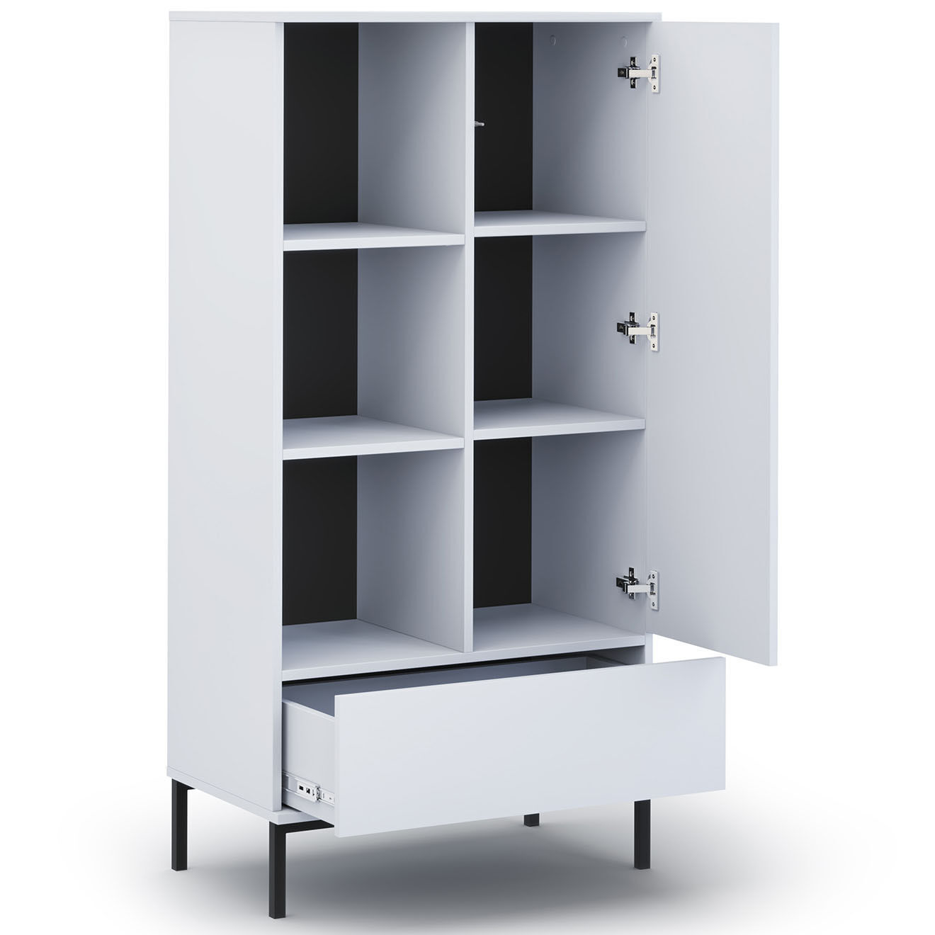 Cosmopolitan Design Bibliothèque Query blanche - 70x41x140 cm